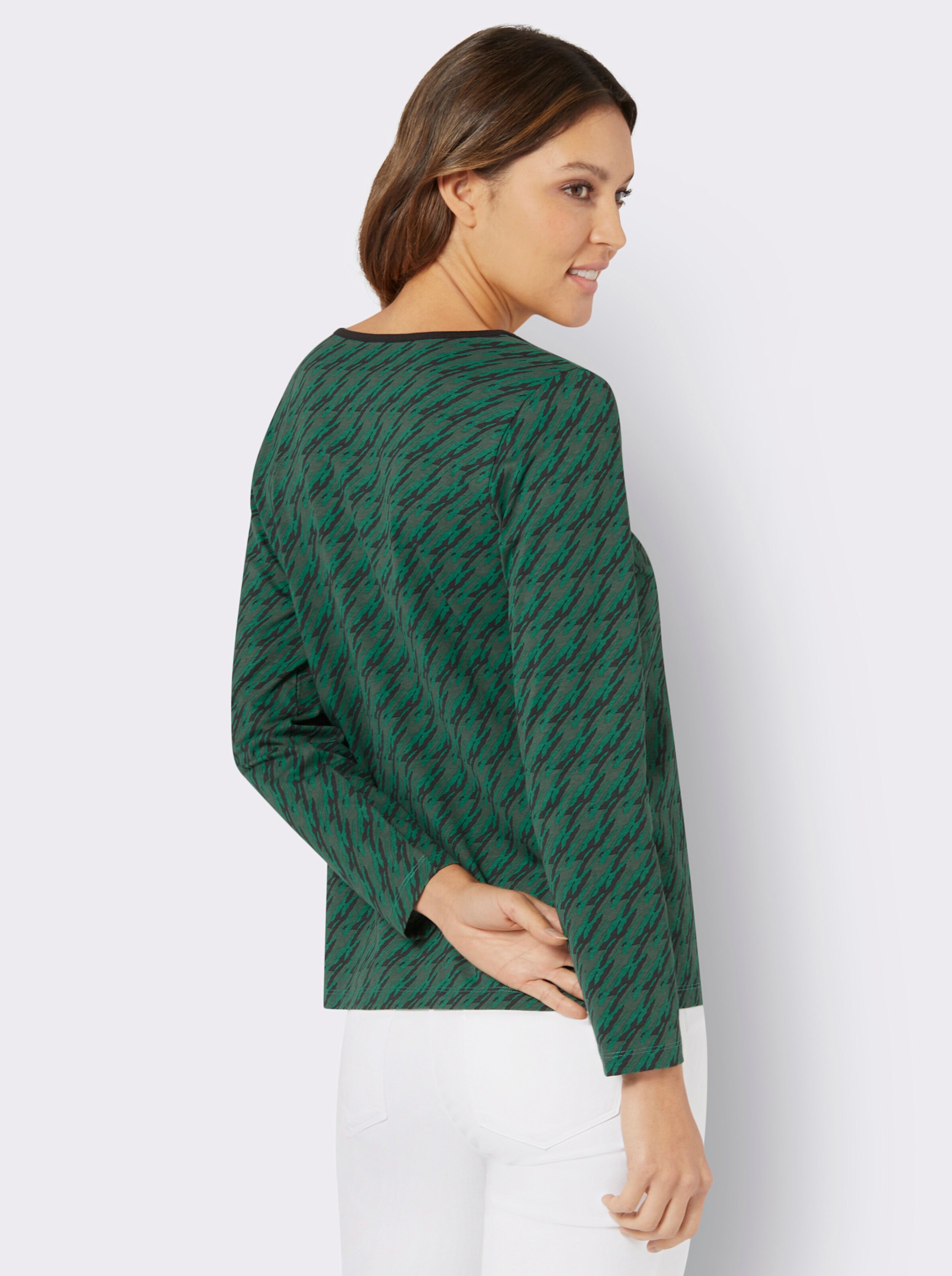 Langarmshirt im grafischen Muster