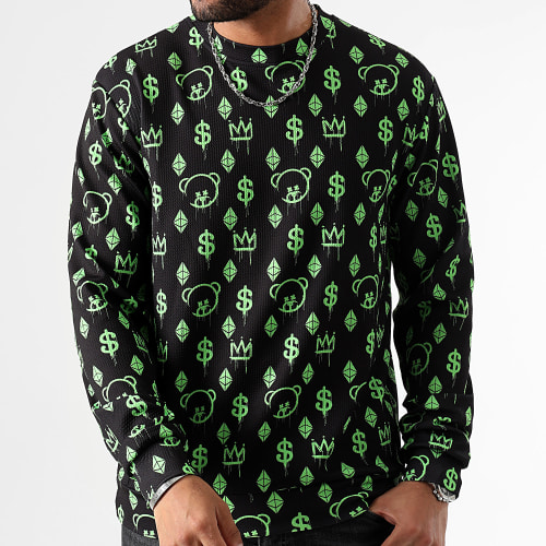 Sweat Crewneck Lifestyle Maison De Couture 0066 Noir Vert