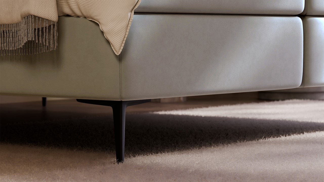 Boxspring Mesa - Warm wool grey