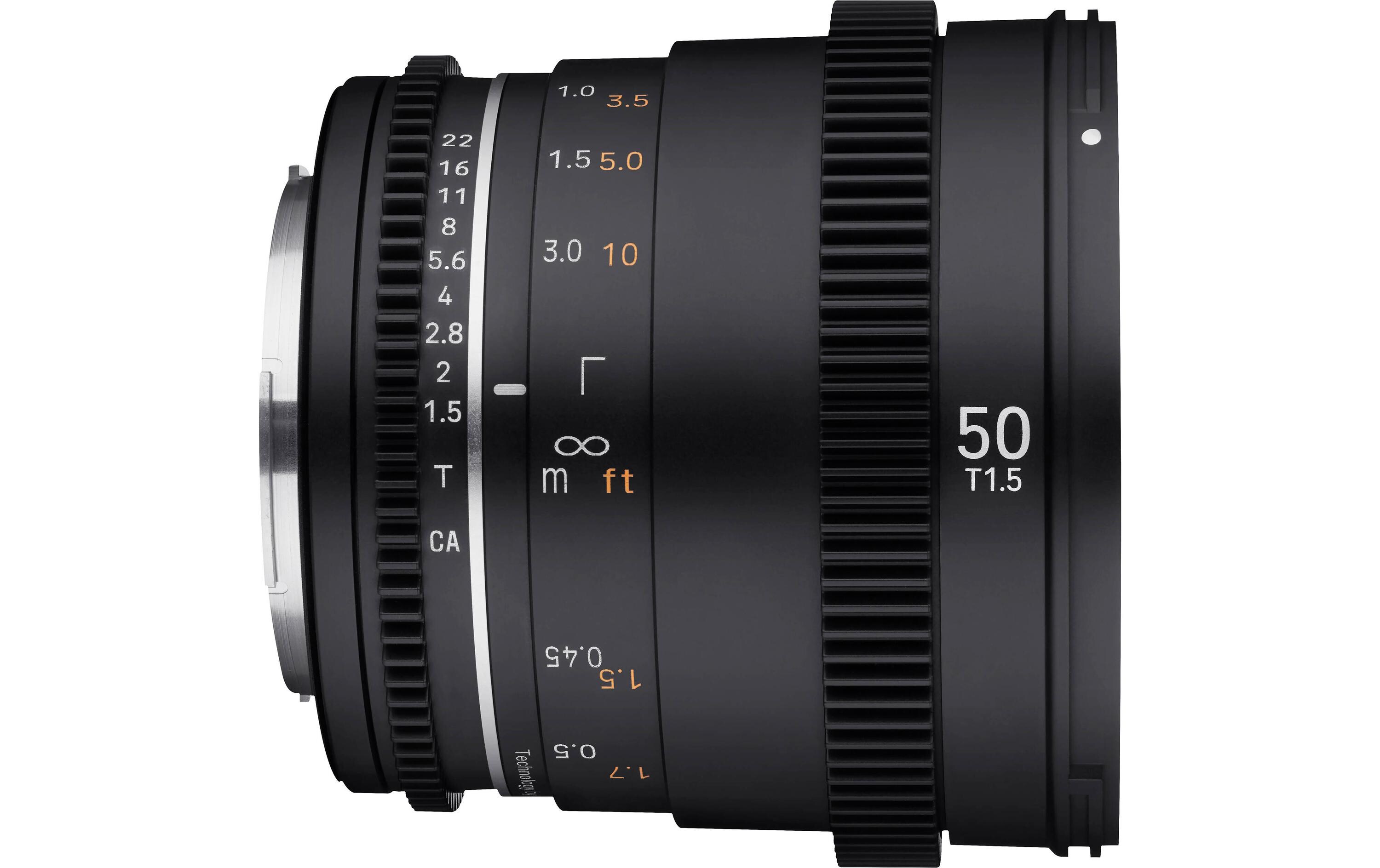 Festbrennweite VDSLR 50mm T/1.5 Mark II – MFT<br>Wettergeschützte Festbrennweite in schlankem Design