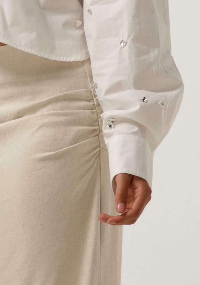 SECOND FEMALE creme second female midirok estivo skirt