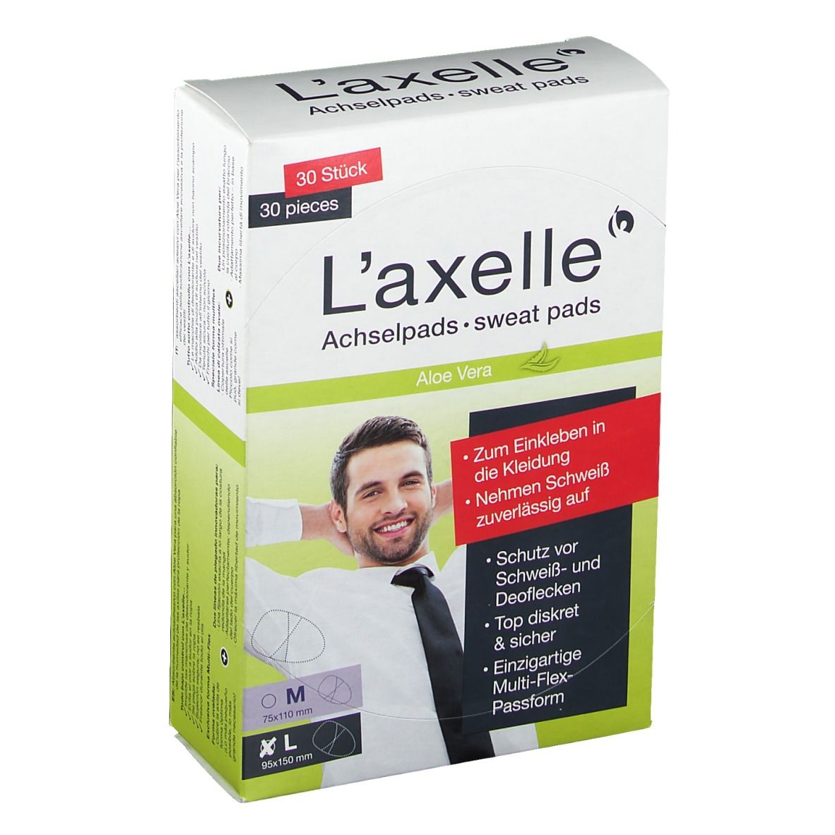Laxelle Achselpads mit Aloe Vera Gr. L 95 x 150 cm