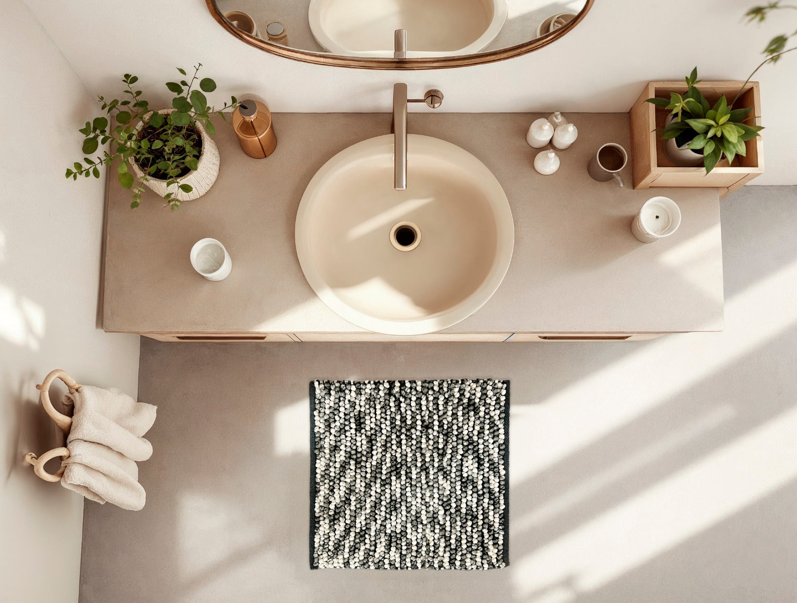 Zo Home Bidetmat Zola - 60x60cm classic anthracite