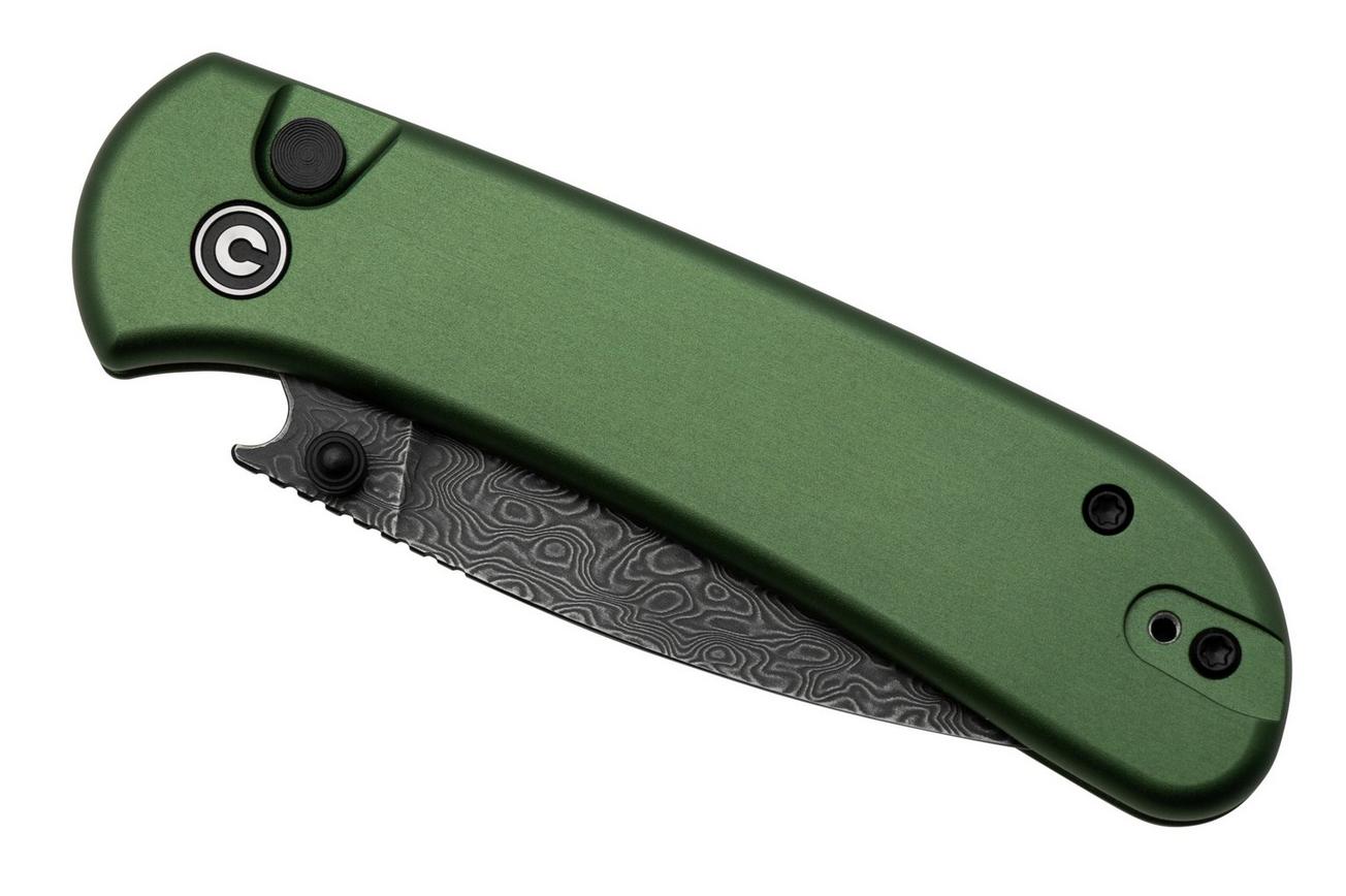 Civivi Qubit C22030E-DS1 Damascus Green Aluminium, zakmes