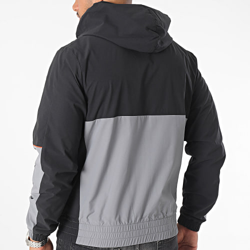 Veste Col Zippé Capuche Open Track 40267 Noir Gris