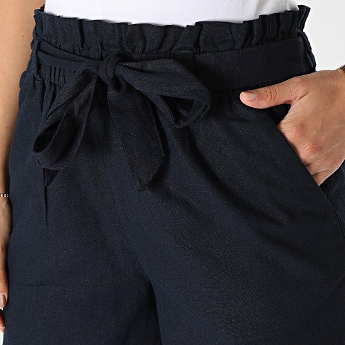 Short Chino Femme Say Linen Bleu Marine
