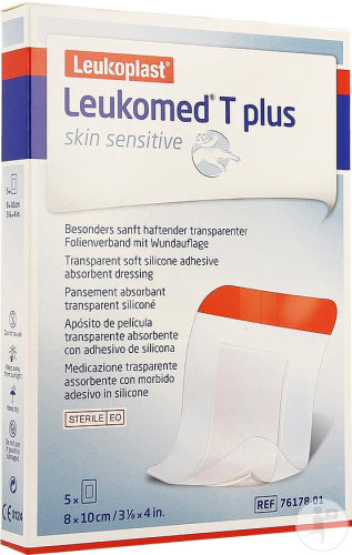 Leukomed T Plus Pansement Absorbant Skin Sensitive 8cmx10cm Pièces 5 (7617801)