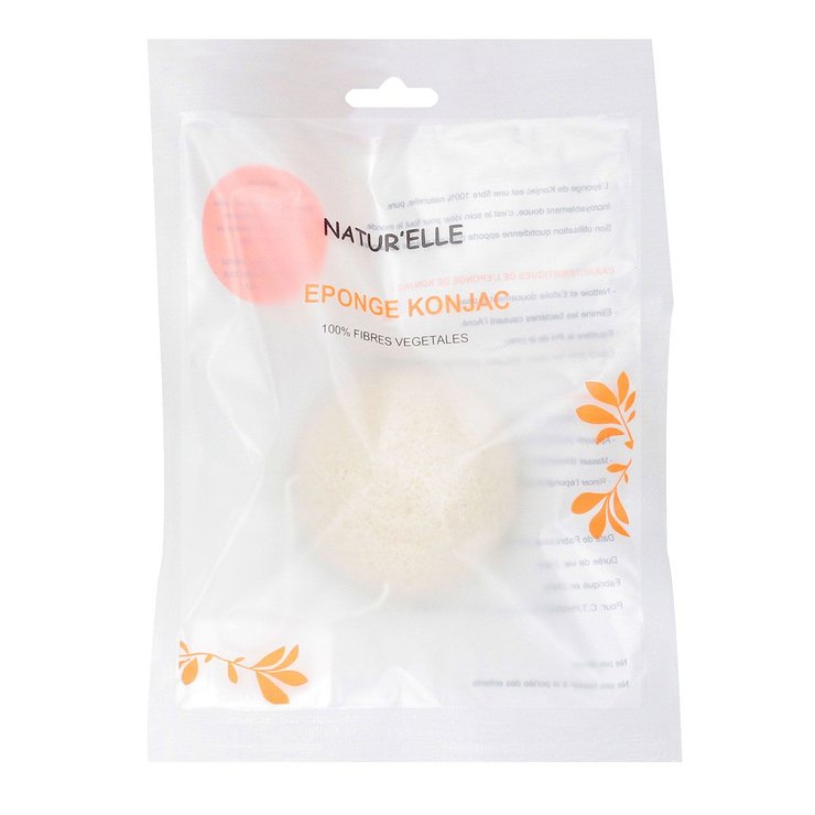 Eponge Konjac demi boule naturelle