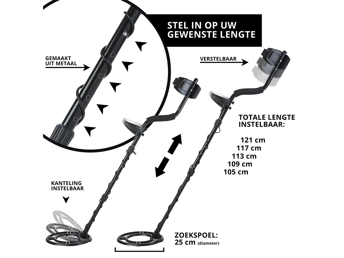 MacGyver 25 cm metaaldetector