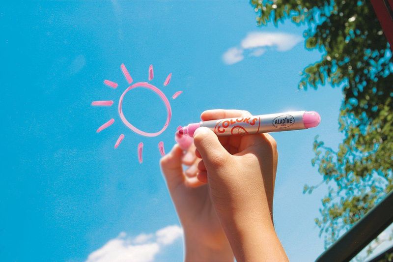 Aladine - Raam Stift - Uitwisbaar - 5 kleuren