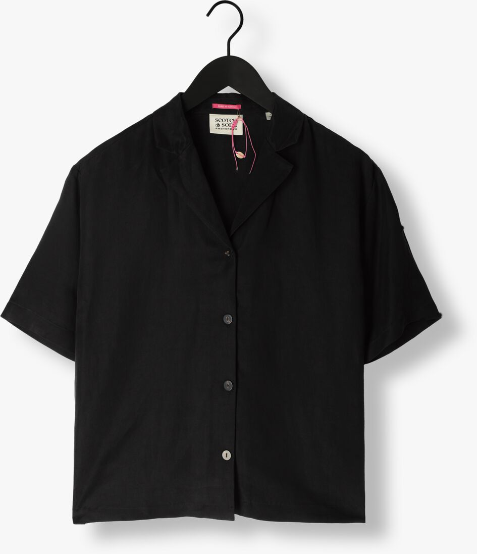 SCOTCH & SODA zwarte scotch & soda blouse camp shirt