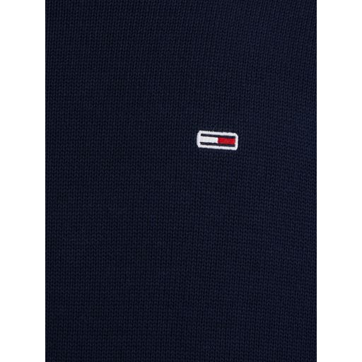 Tommy Jeans Slim Essential Cneck Striktrøje, Dark Night Navy, L