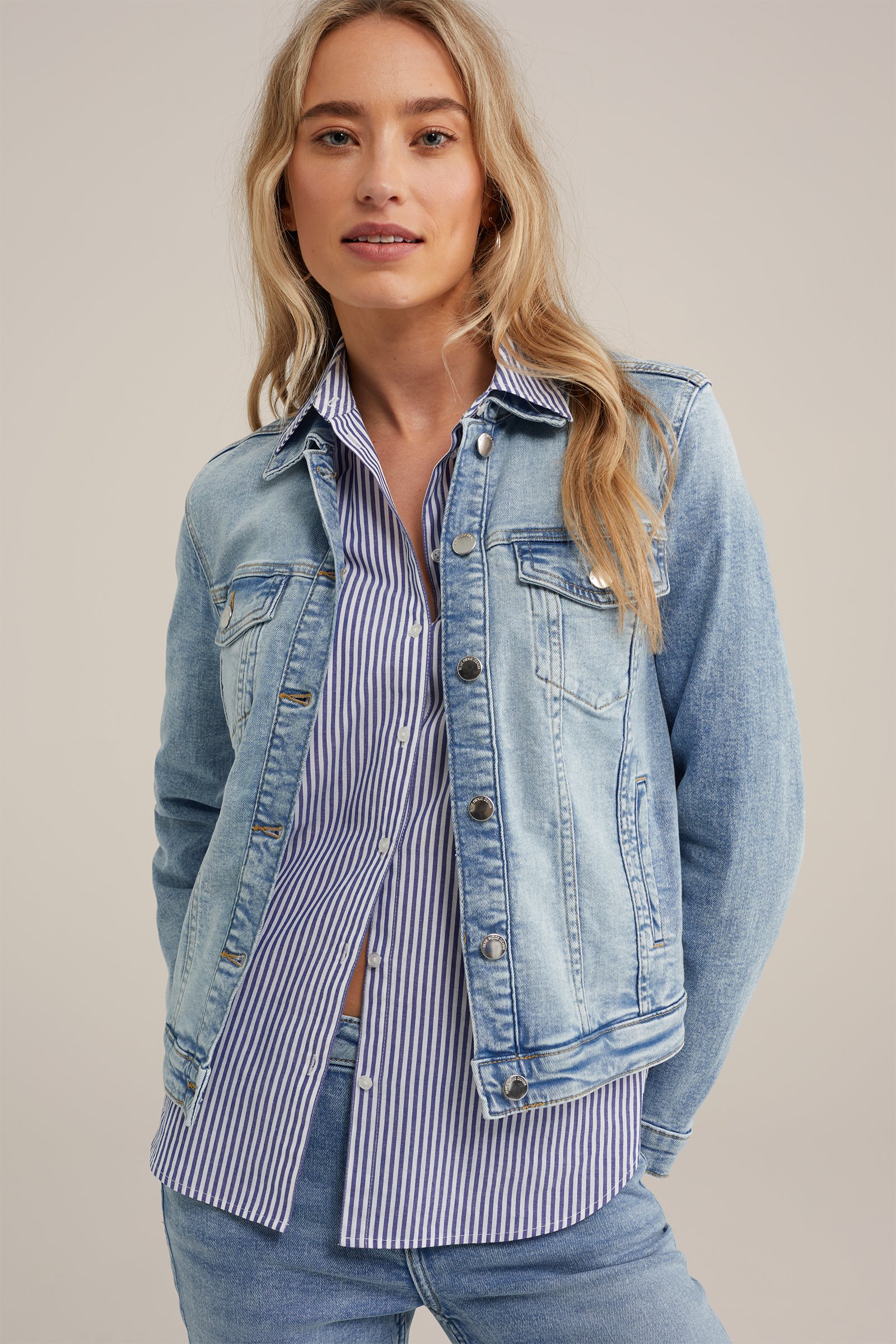 denim jack met comfortstretch Blue Ridge Lichtblauw