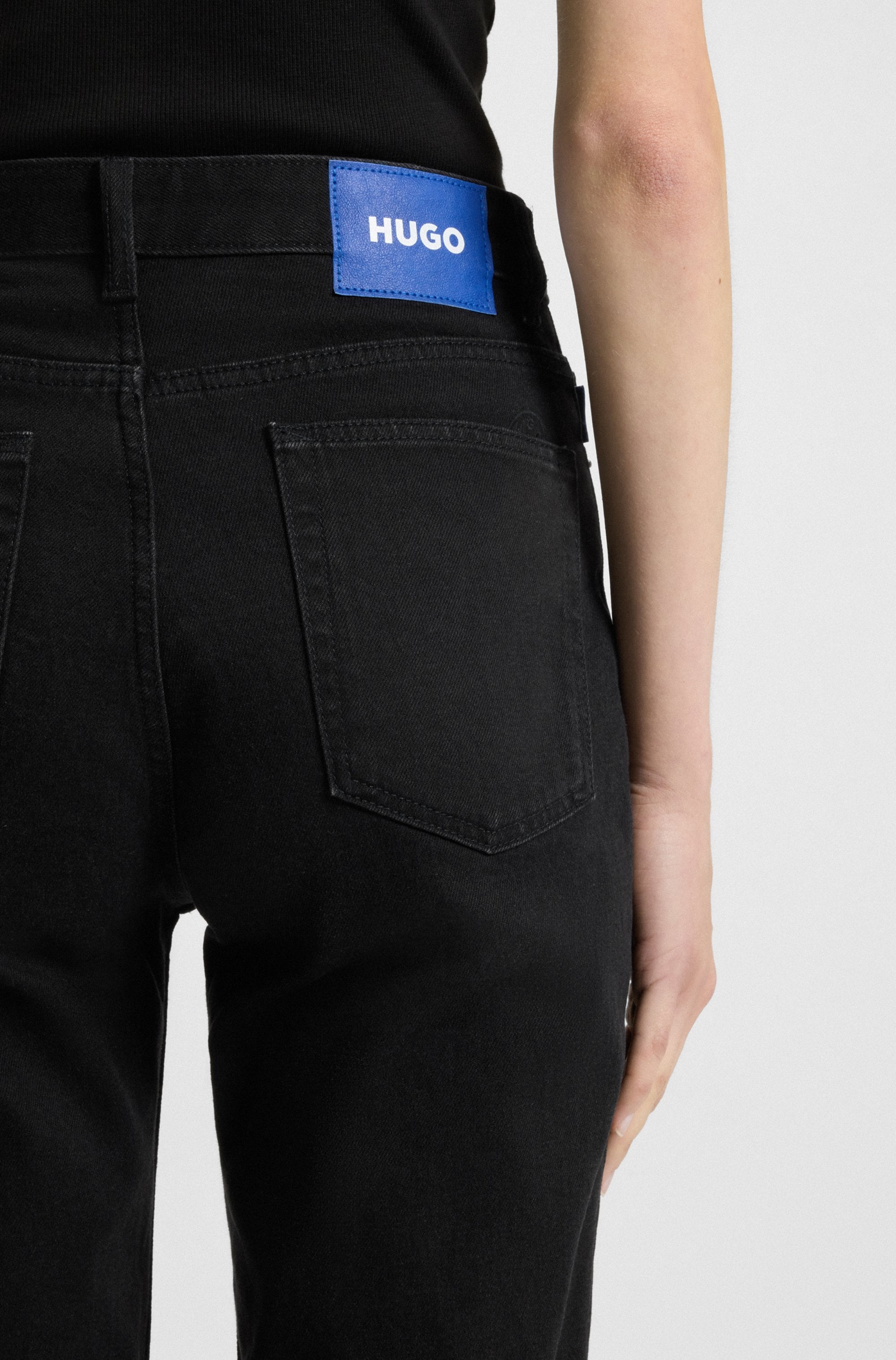 HUGO Blue Mom-Jeans »Noe« Straight Fit Jeans mit hoher Leibhöhe
