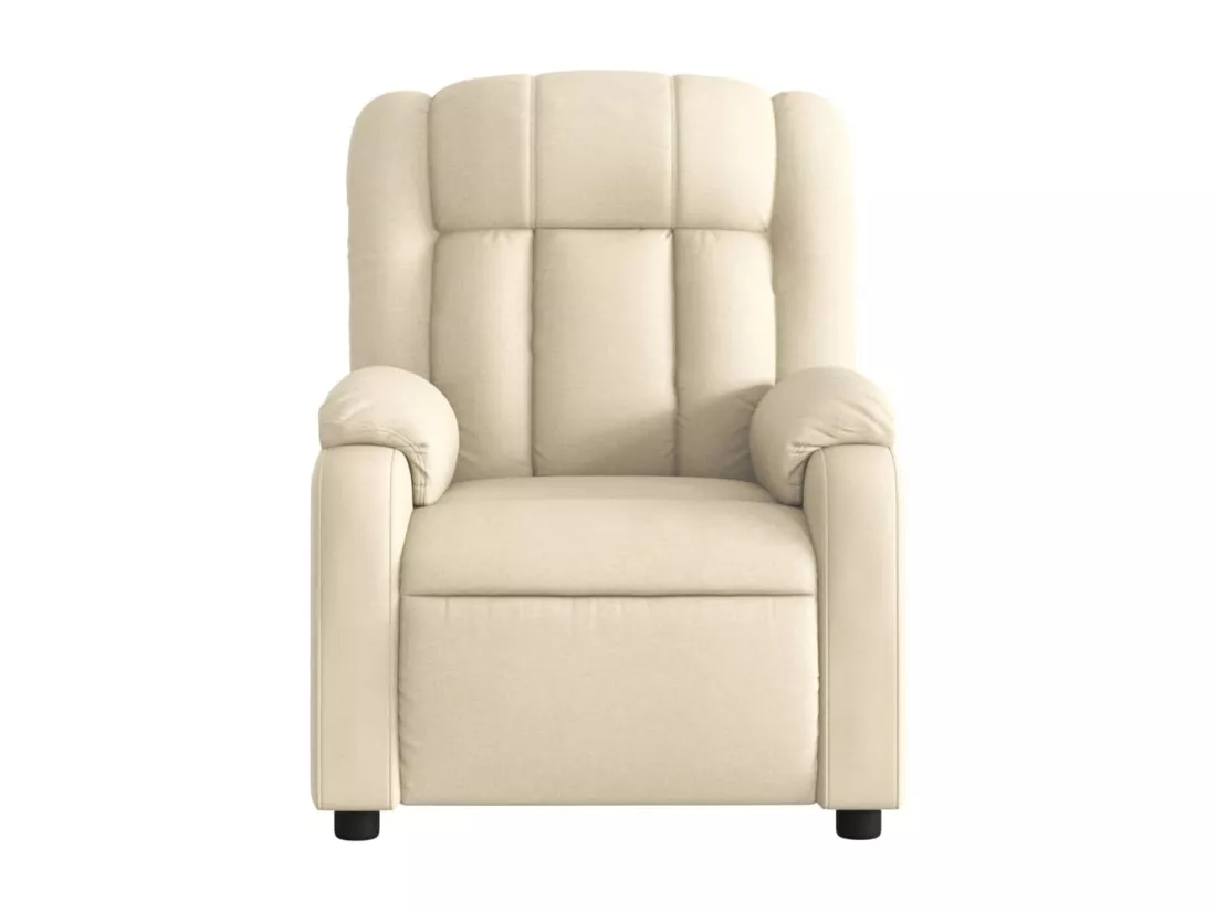 Fauteuil massant inclinable Crème Tissu