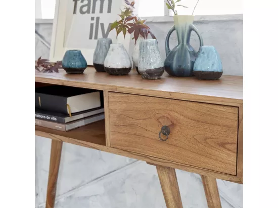 Console en mindi massif 120 cm