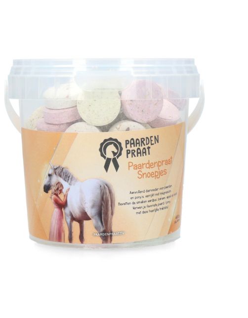 Paardenpraat Paardensnoepjes Aardbei\/Banaan\/Appel\/Mint - Paardensnack - Mix 100 stuks Aardbei\/Banaan\/Appel\/Mint