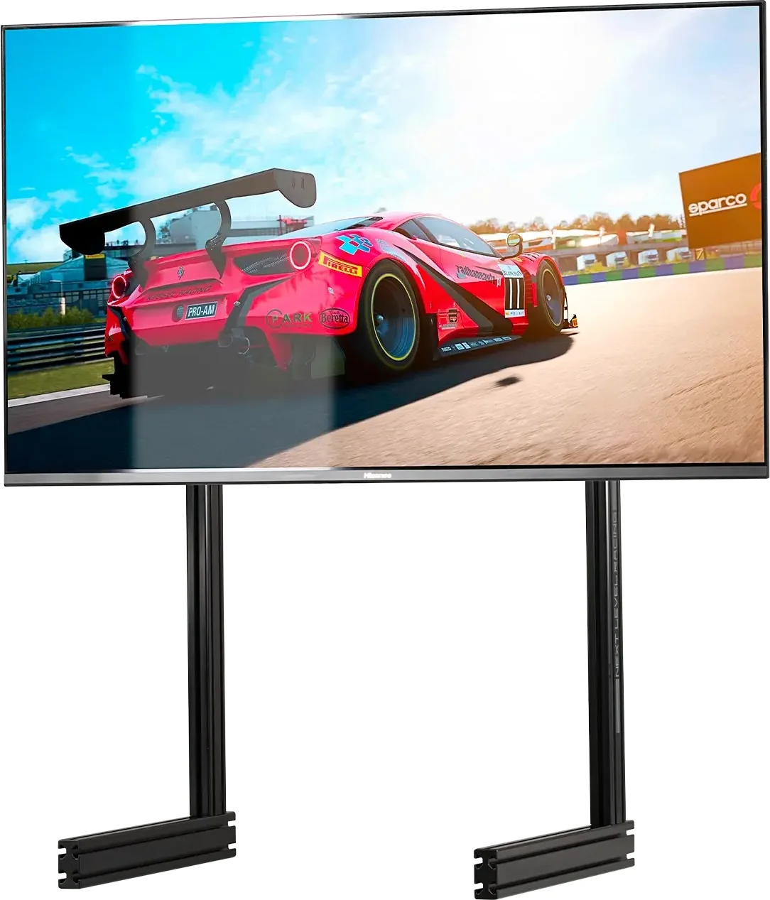 Next Level Racing Elite Free Standing Single Monitor Stand Black Edition Supports TV
