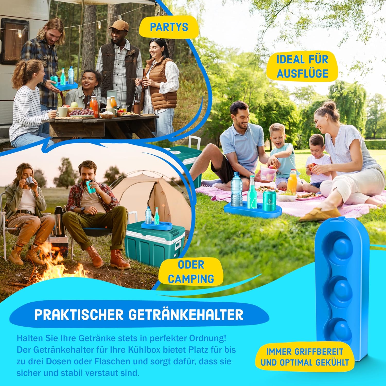 KESSER® Kühlbox 40L mit Rollen | Thermo-Elektrische Kühlbox | KÜHLT und WÄRMT | 12 & 230V | Thermobox für Auto, Boot & Camping | Mini-Kühlschrank mit ECO & MAX Modus