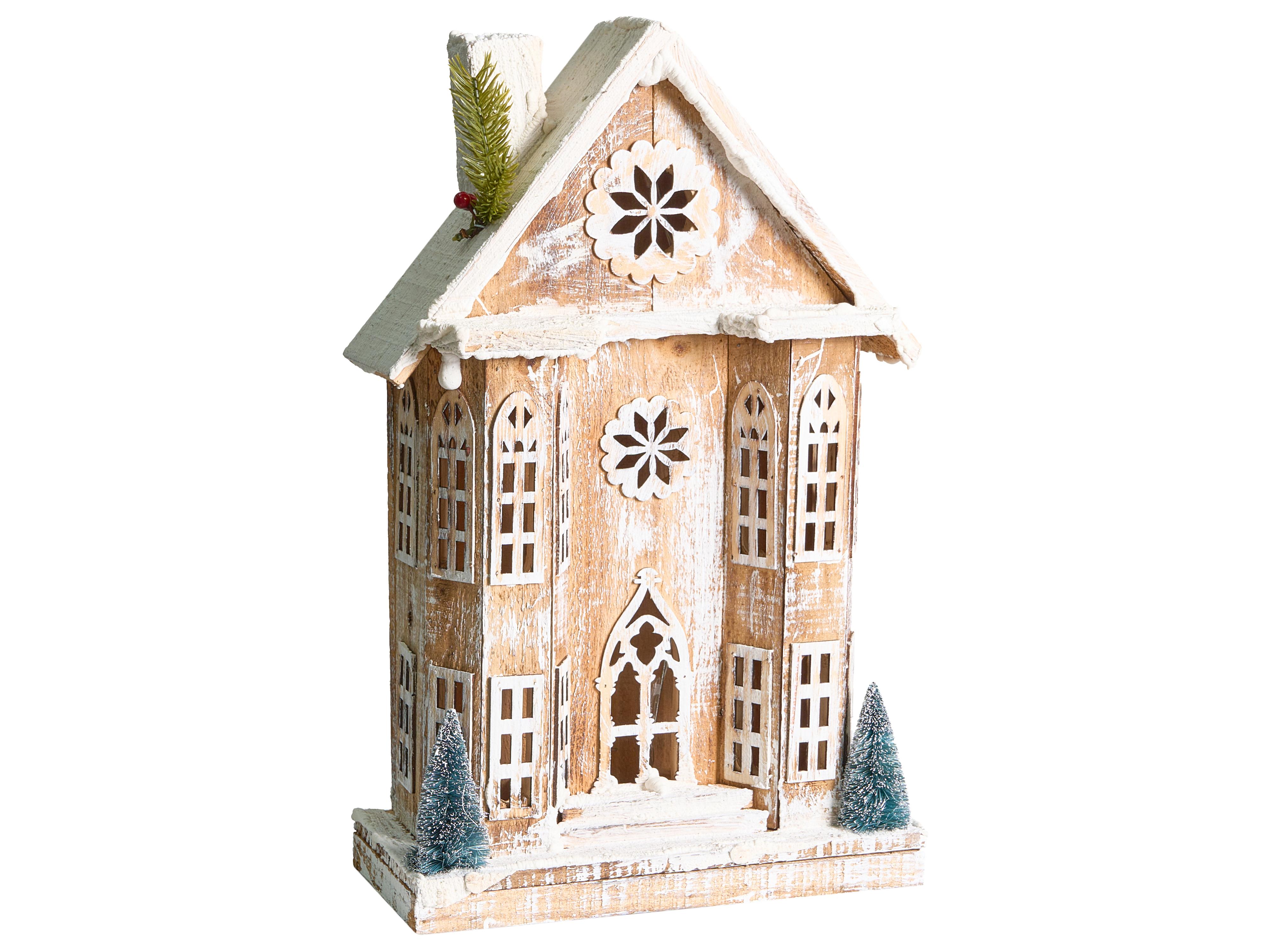 Kerstdecoratie LED UNARI Huis 50 cm Lichtbruin