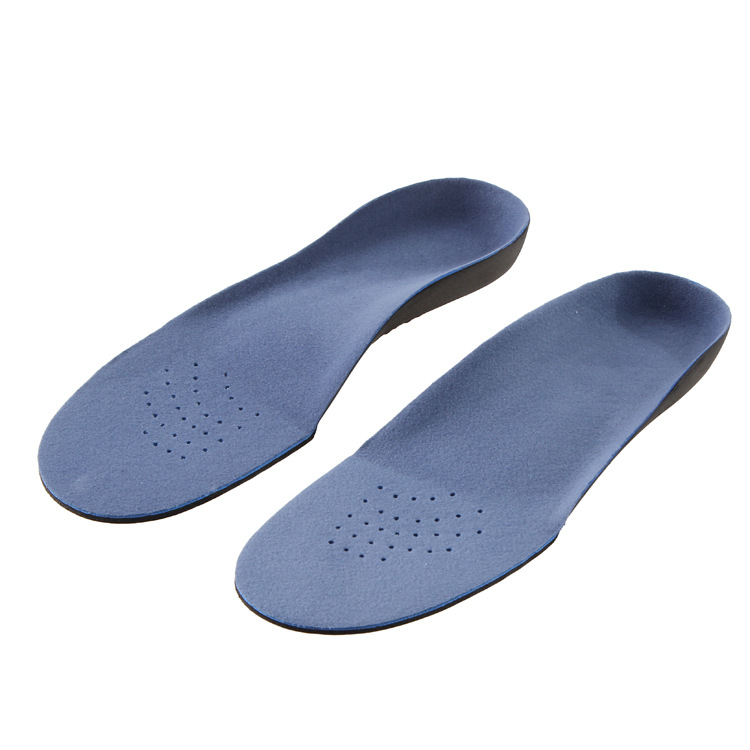 (1 Paar) Gr. 36-38 Schuhsohlen Einlegesohlen Fuss Stütze mit Wölbung - Blau / Schwarz