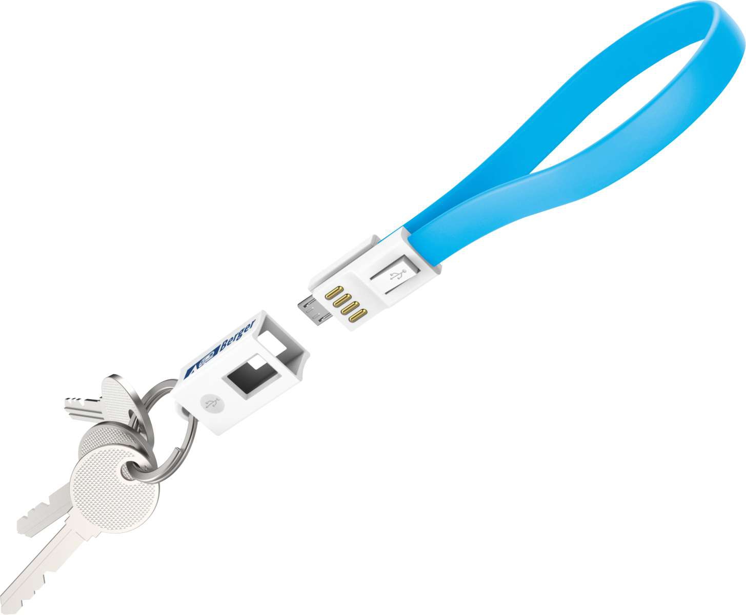 Berger Schlüsselanhänger Mini-Ladekabel USB zu Micro-USB