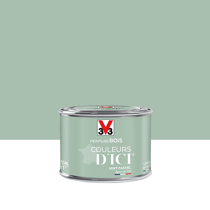 Peinture extérieure bois Couleurs d'ici vert pastel Velours V33 0,125L
