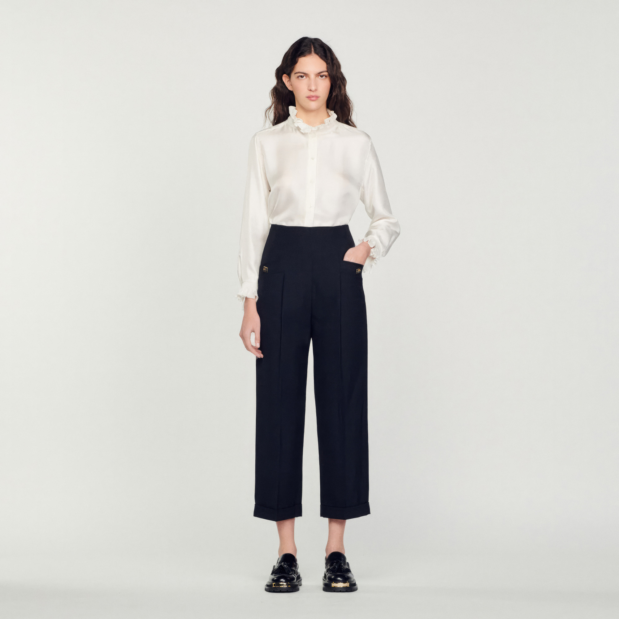 Pantalon taille haute
