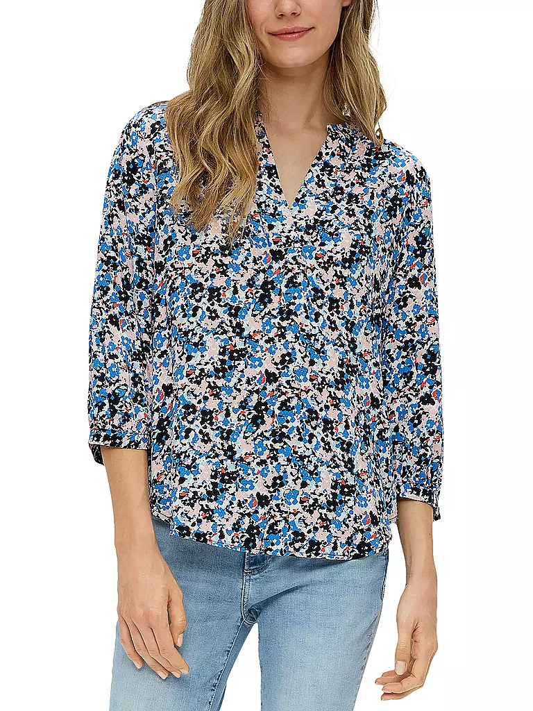 S.OLIVER Blusenshirt  blau