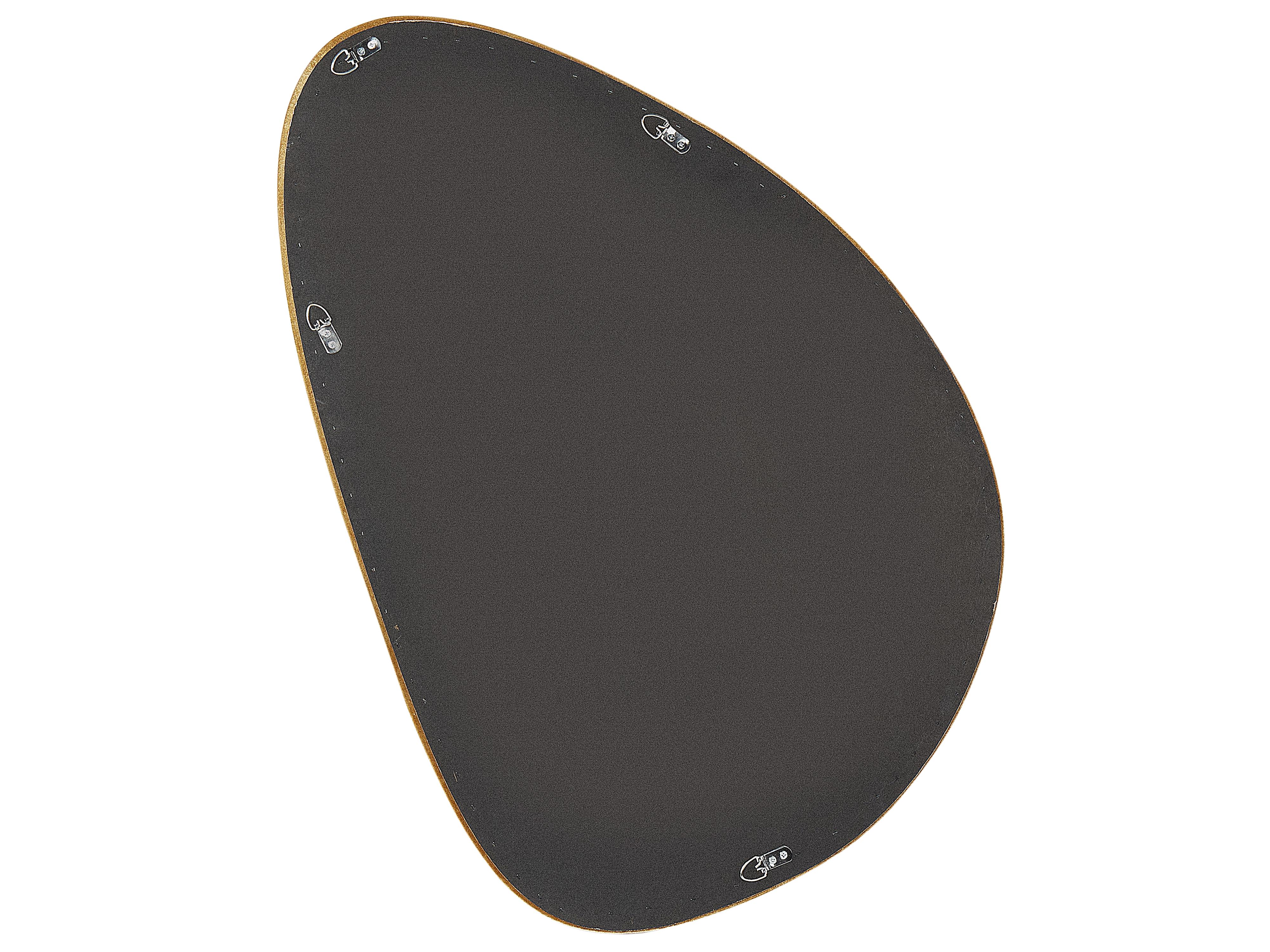Wandspiegel VENAS 61 cm 91 cm Fluweel Mosterdgeel