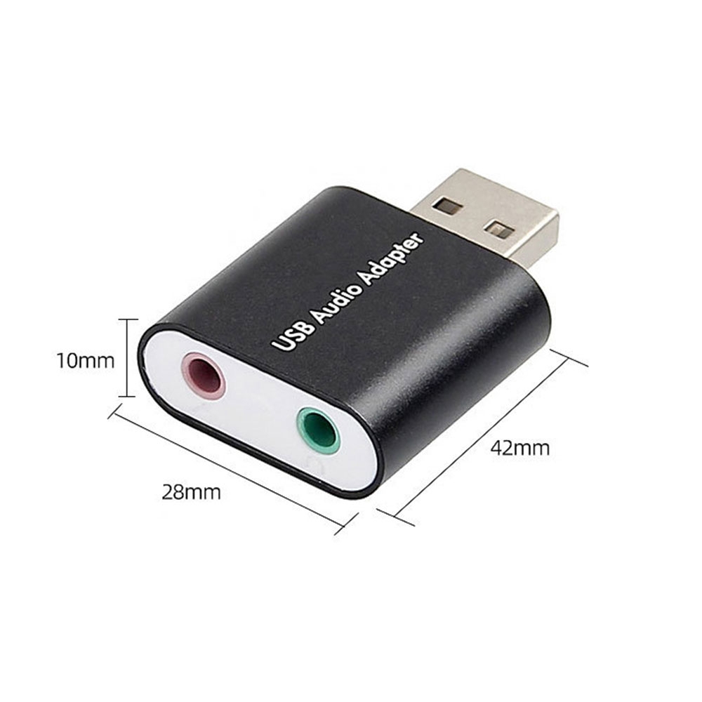 Externe USB Soundkarte Audio Klinke Adapter Stereo Out / Mikrofon In