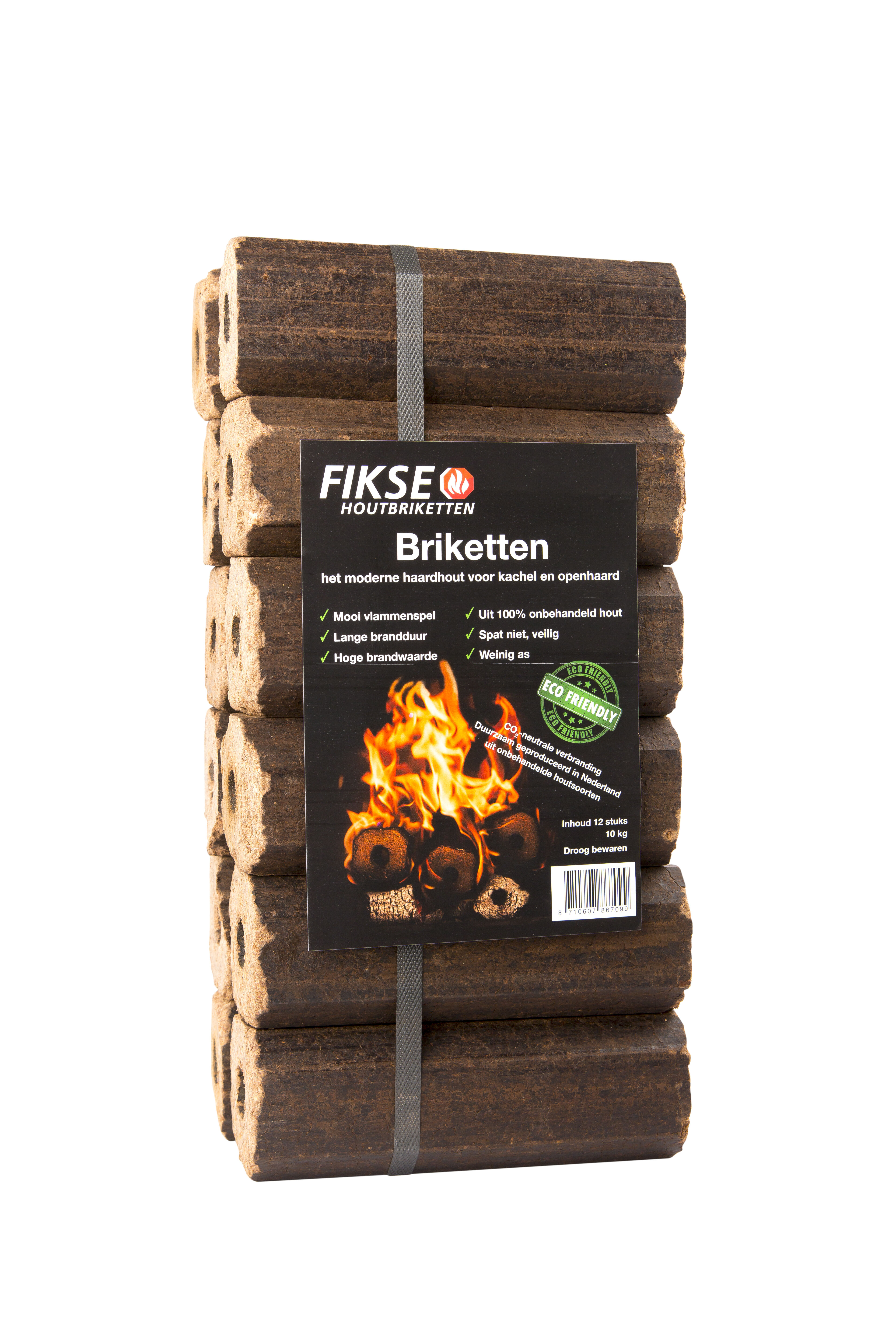 Fikse houtbriketten Eco Pini Kay - Haardblokken - 12 Stuks