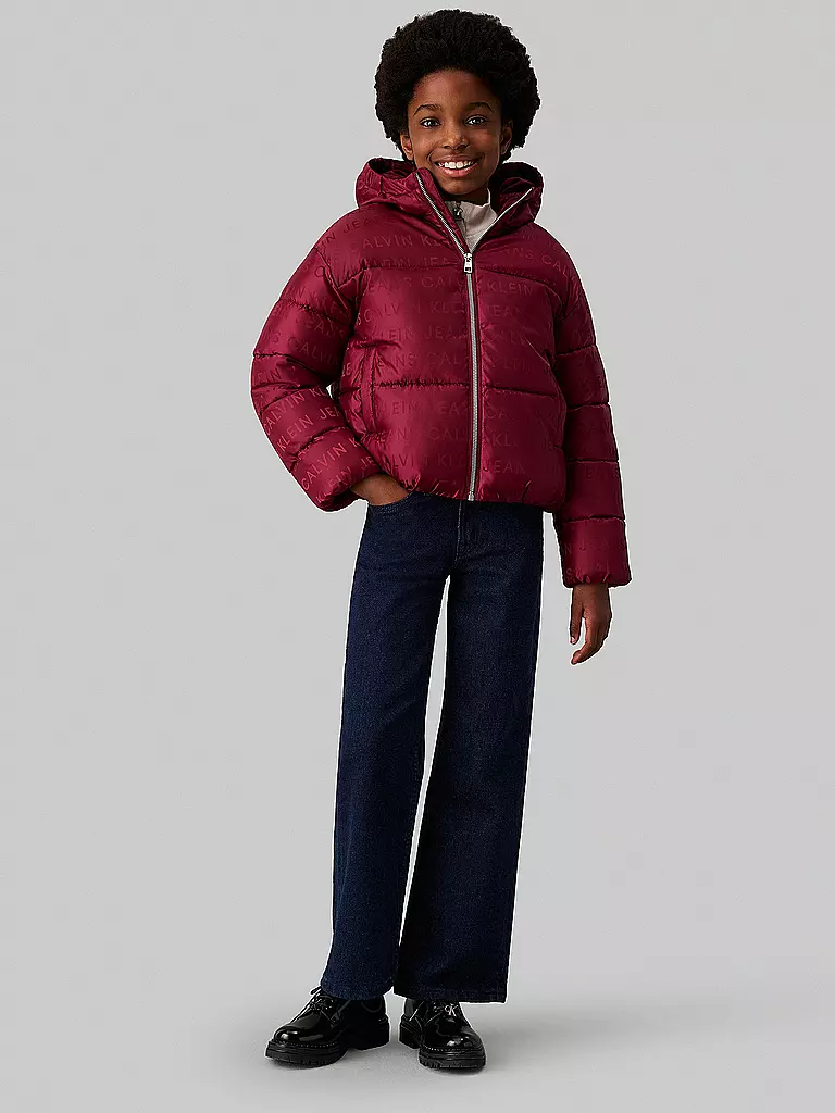 CALVIN KLEIN JEANS Mädchen Jacke dunkelrot