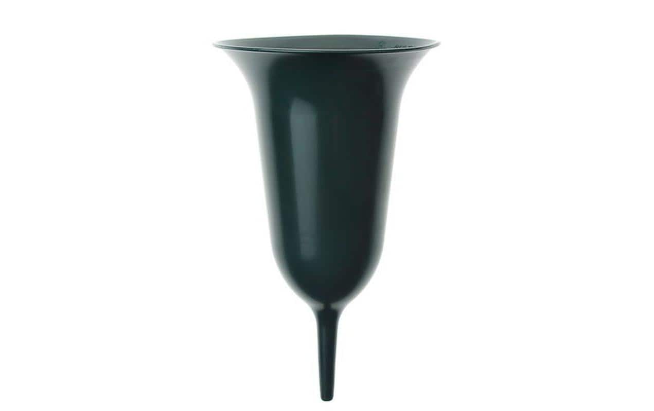 Grabvase Tuba, 25 cm DunkelgrünFrostsichere Grabvase