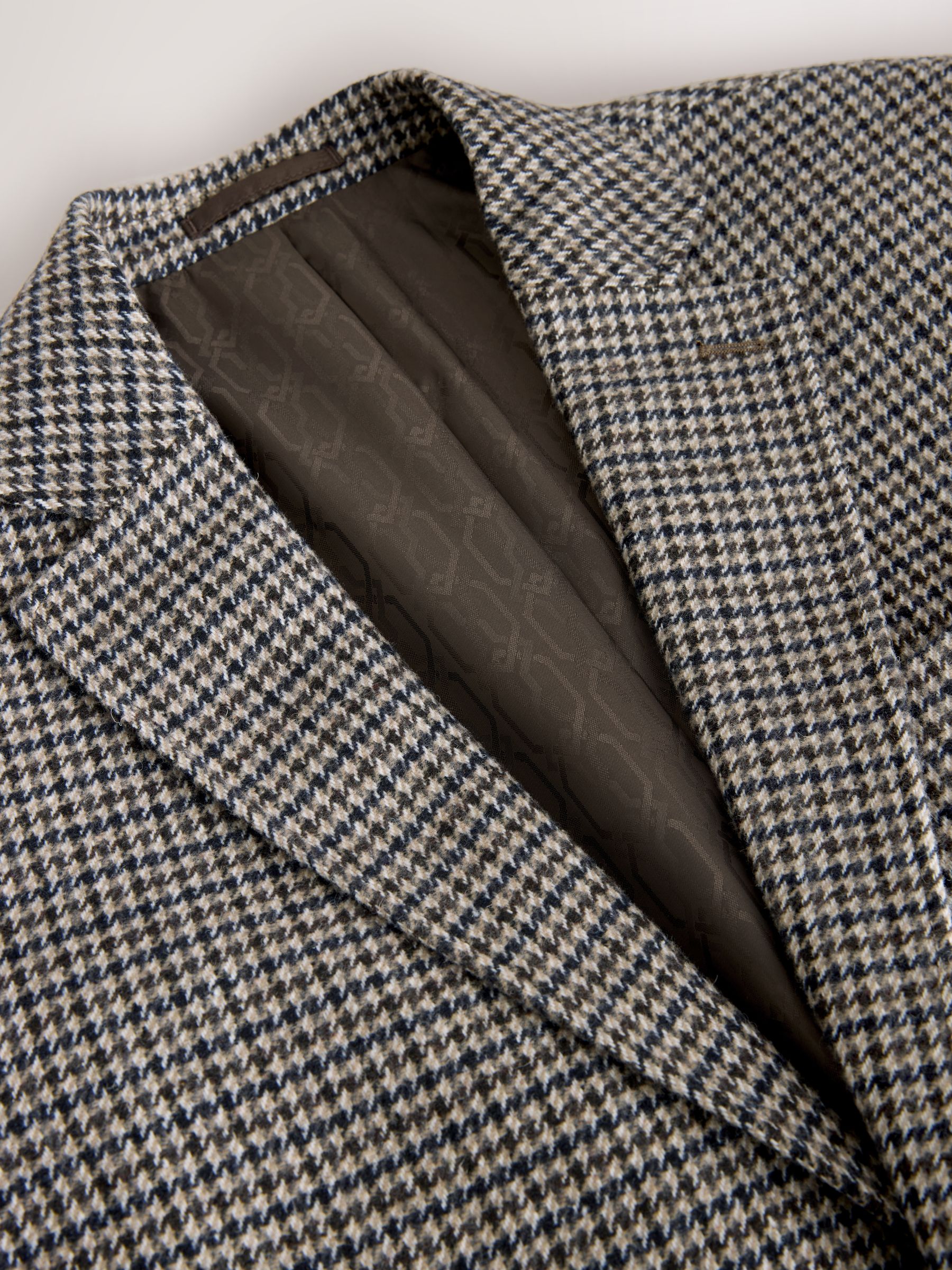 Grijs - Slim Fit Dogtooth Blazer