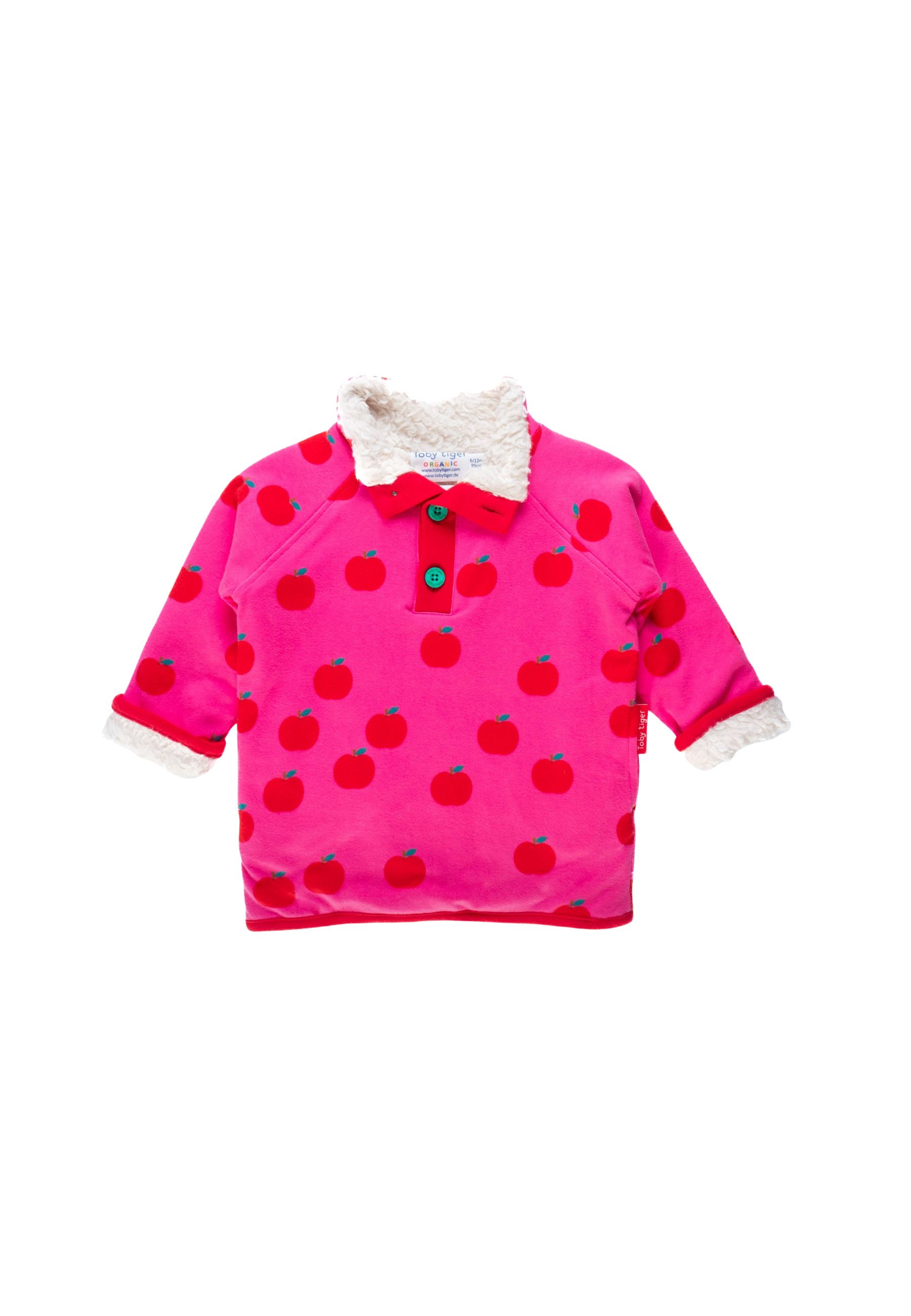 Toby Tiger Fleece Sweatshirt mit Apfel Print