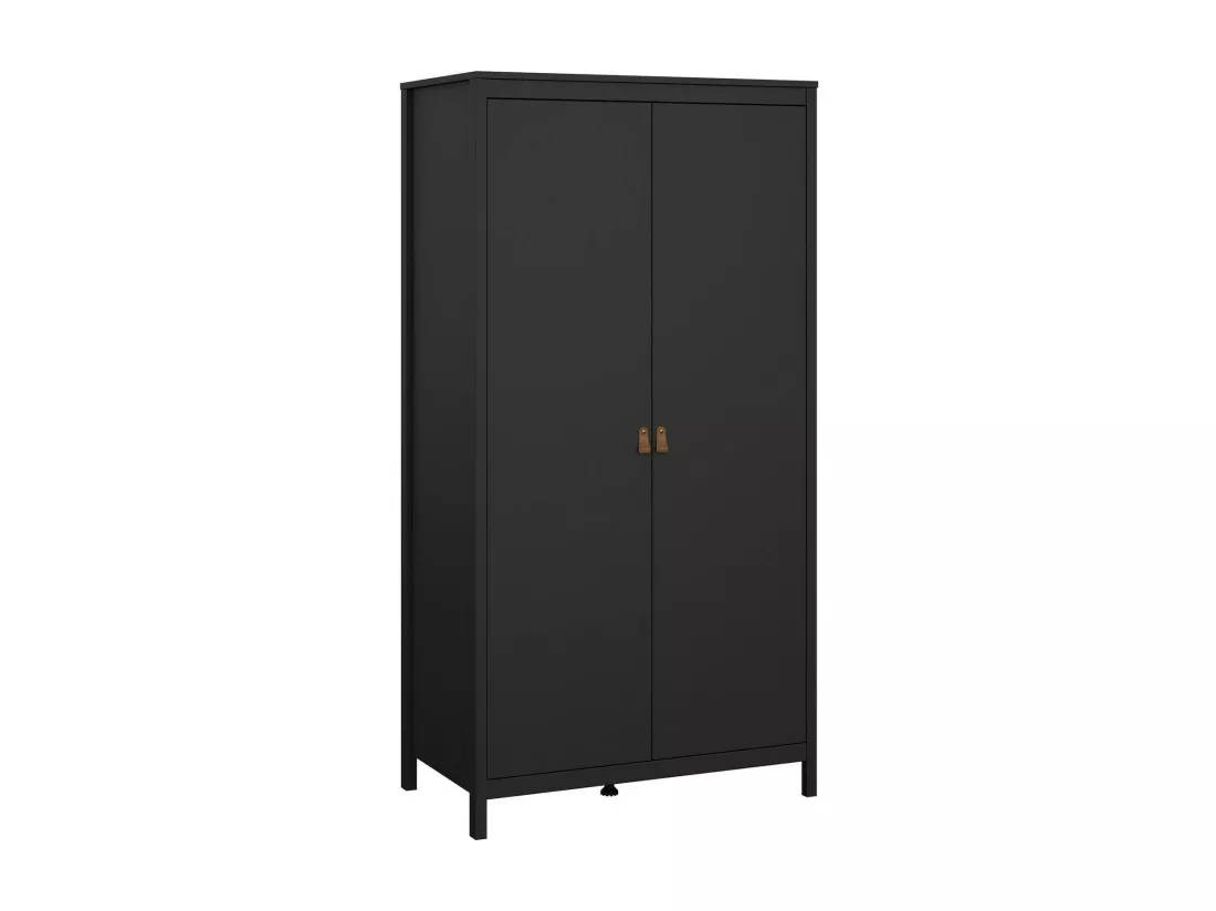Garde-robe 2 portes Dsciacc, Meubles de chambre, Penderie de plain-pied, Placard à vêtements, 102x58 h199 cm, Noir