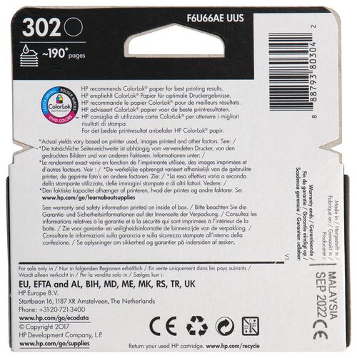 cartouche HP 302 noir
