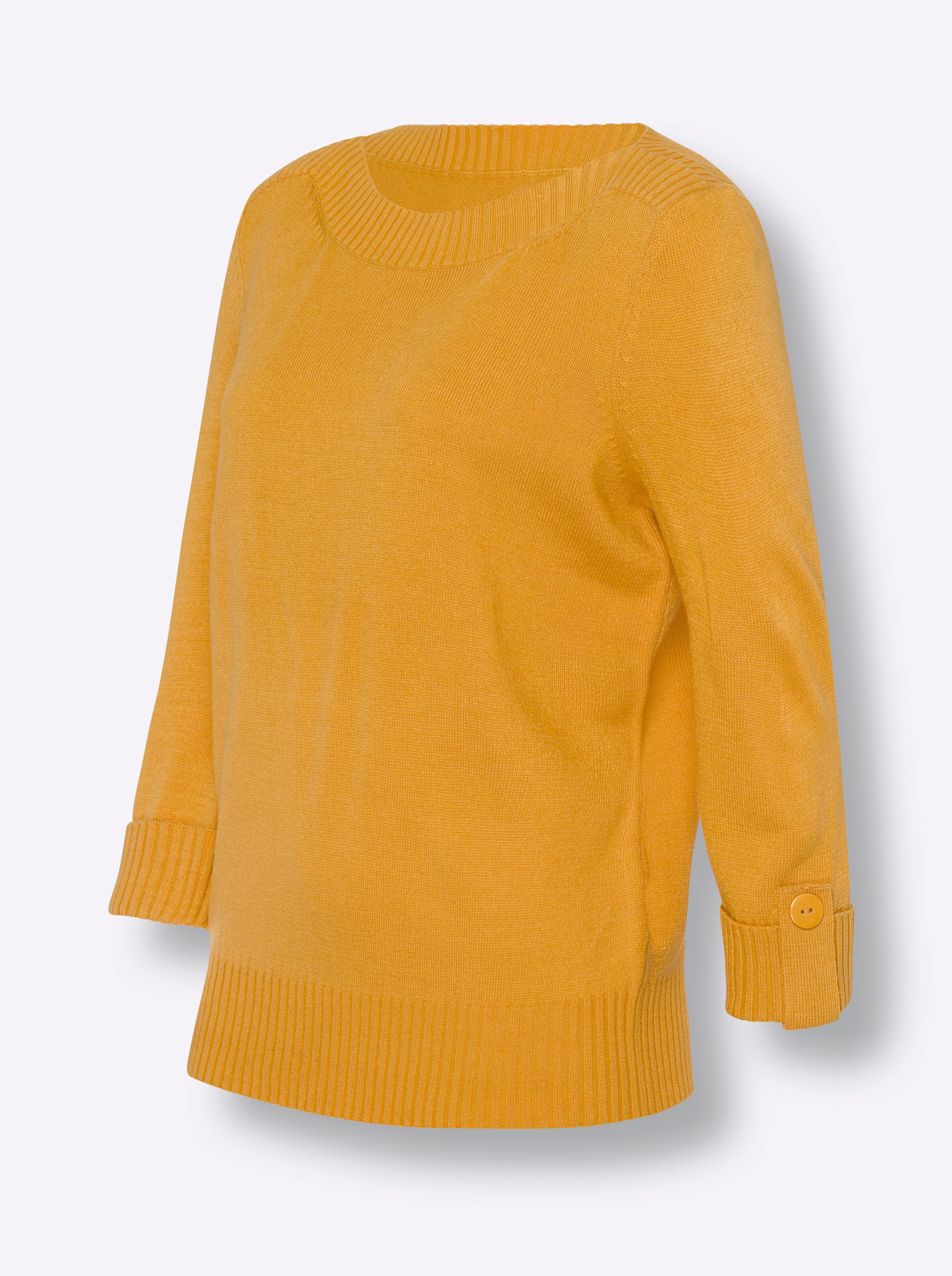 3/4 Arm-Pullover in ocker