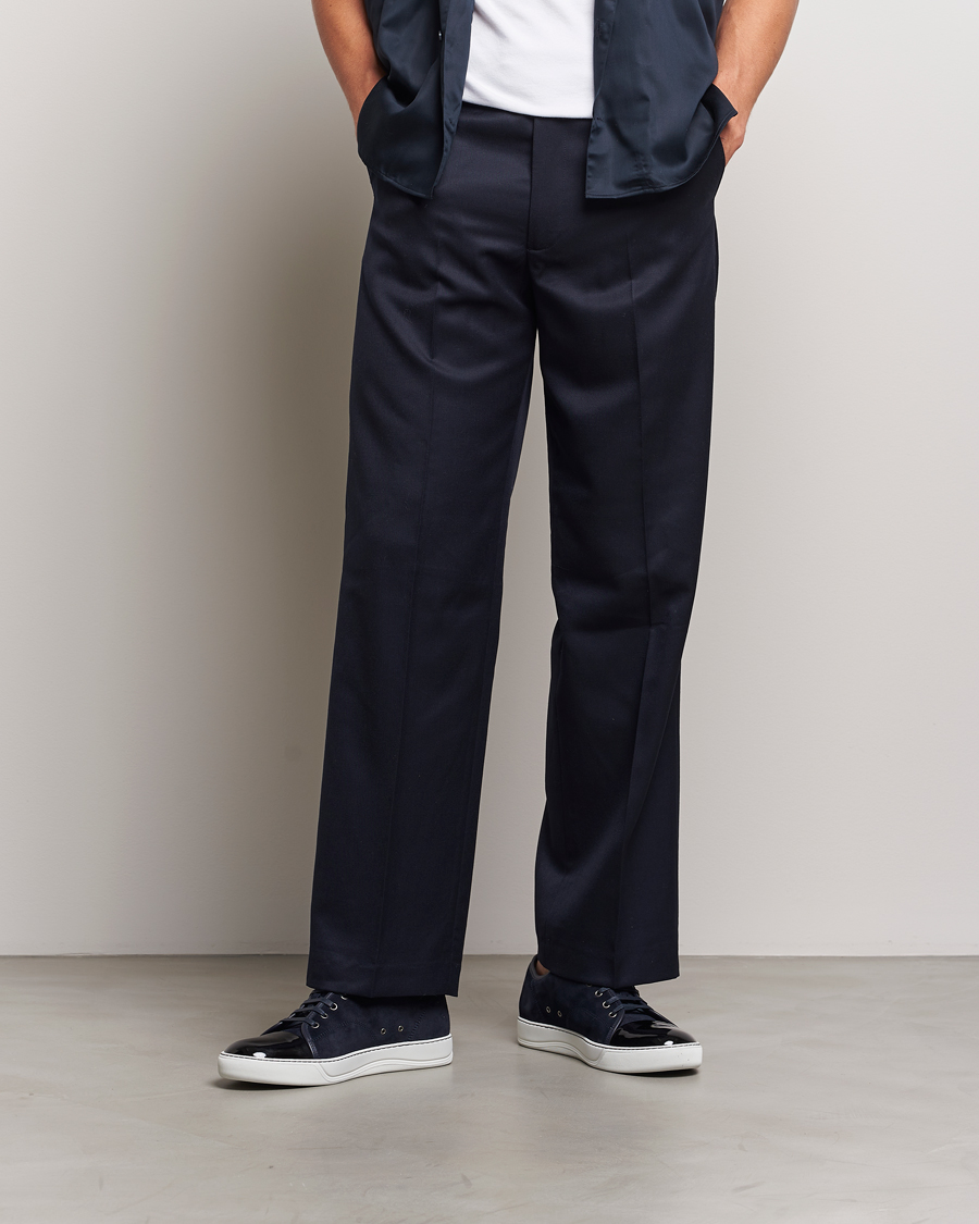 Lanvin DBB1 Patent Cap Toe Sneaker Navy