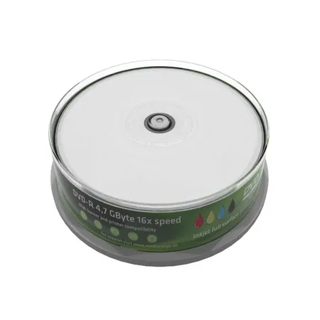 Mediarange DVD-R Fullsize Bedruckbare Rohlinge 16x, 25 Stück