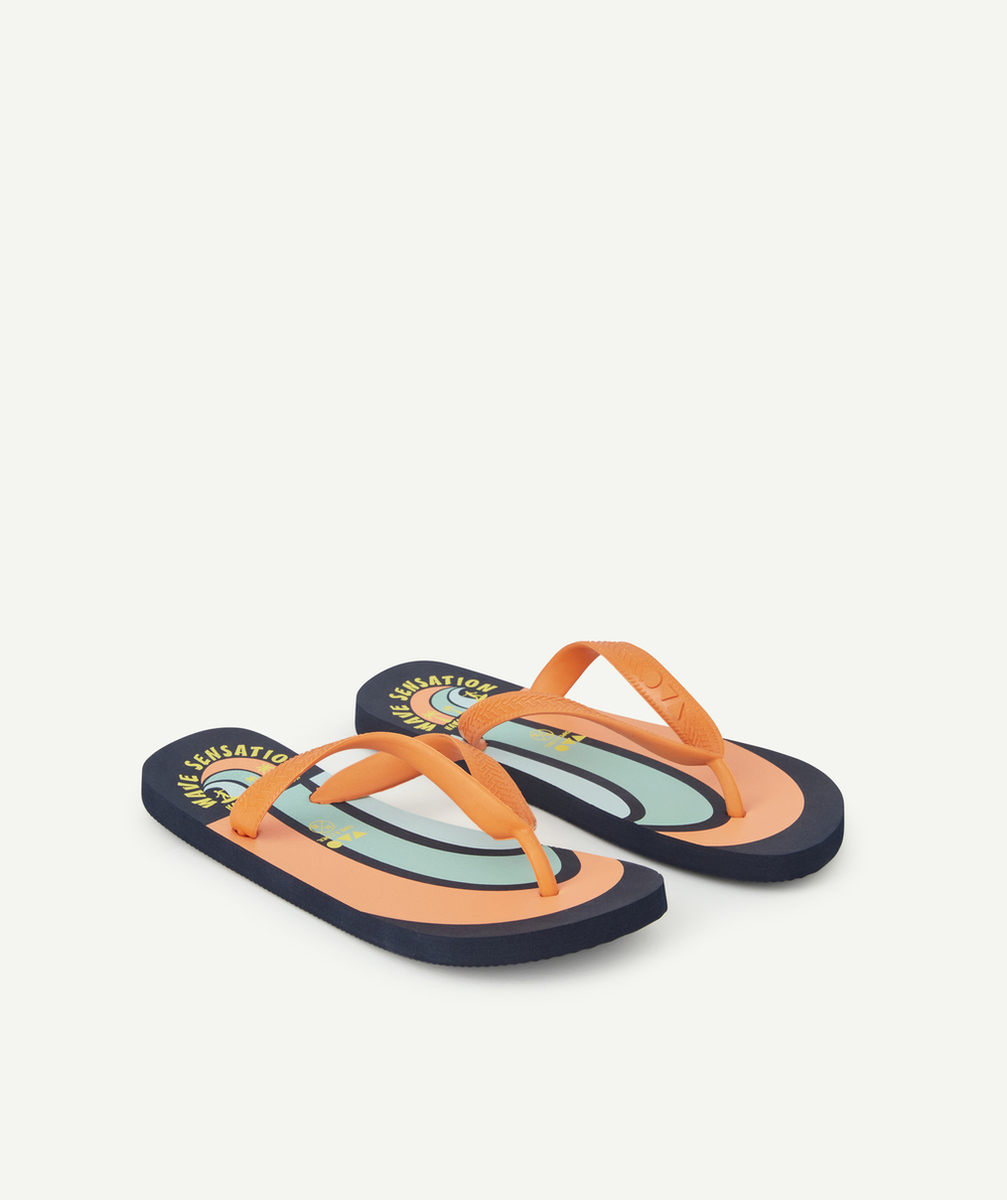 TONGS GARÇON ORANGE ET BLEU THÈME SURF