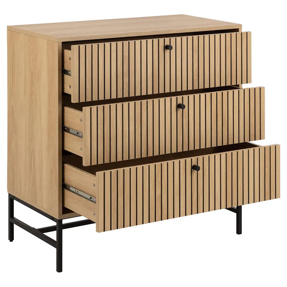 Hioshop Dylan kommode 3 lades natuur