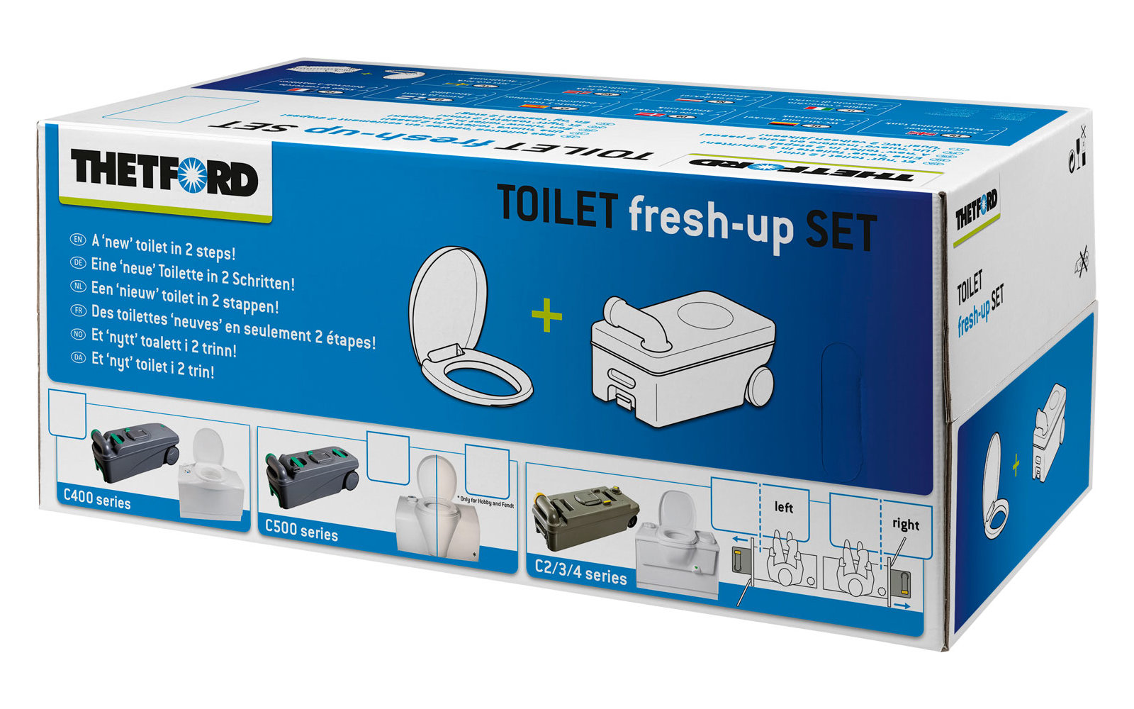 Thetford Fresh-Up Set C2 / C3 / C4 Serie Toiletten-Aufbereitungsset 2 teilig rechtes Modell