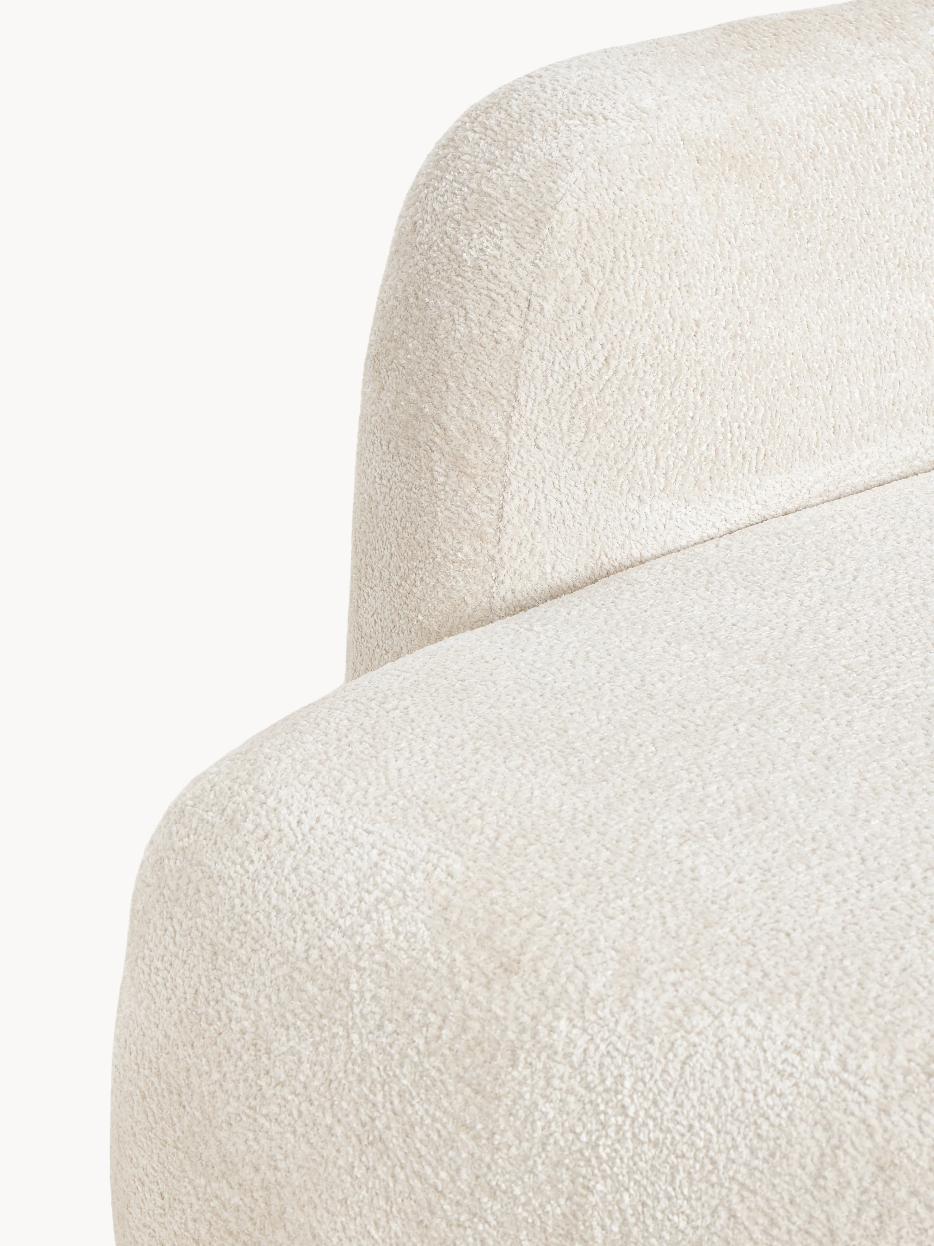 Modulaire teddy-bouclé hoekbank Wolke (4-zits) met chaise longue