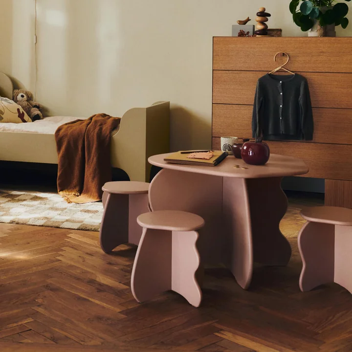 Ferm Living - Slope Kinderhocker, rosa