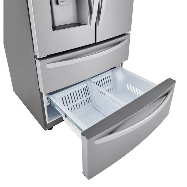 Refrigerador LG Craft Ice Smart com Wi-Fi, 4 portas, 27,8 pés cúbicos, com máquina de gelo dupla (resistente a impressões digitais), certificação ENERGY STAR.