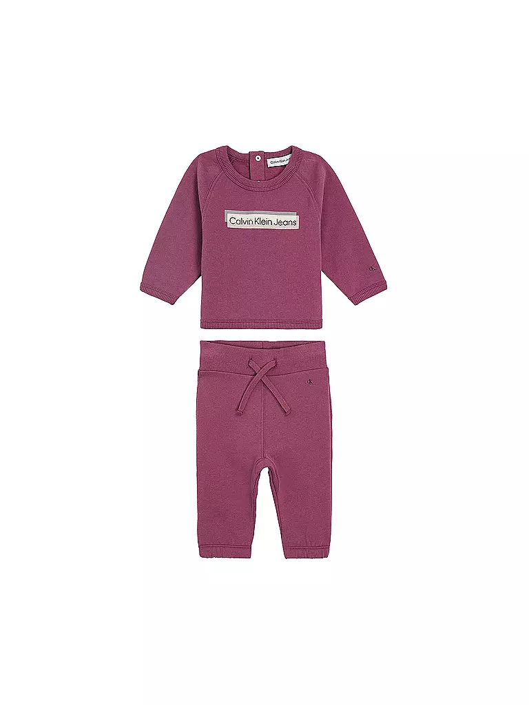 CALVIN KLEIN JEANS Baby Set Sweater und Hose  beere