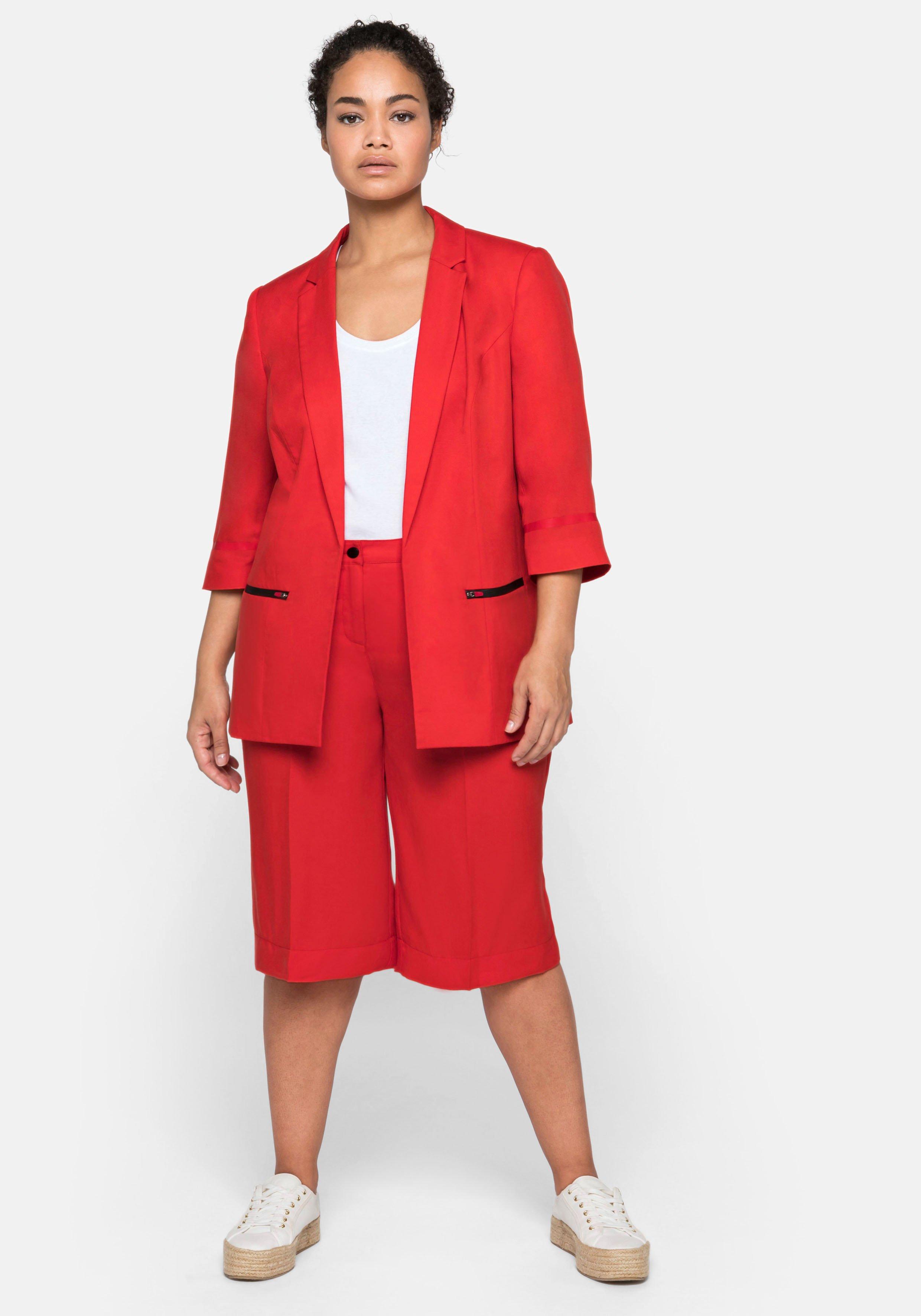 Bermudas mit Bügelfalten, aus  TENCEL™ Lyocell