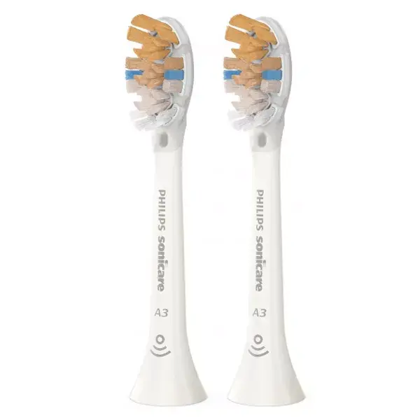 Cabeça de escova multifuncional Philips Sonicare HX9092/10 A3 Premium Branca, pacote com 2 unidades.